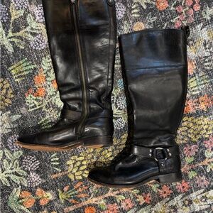 FRYE AND CO. Black Over the Knee Boots